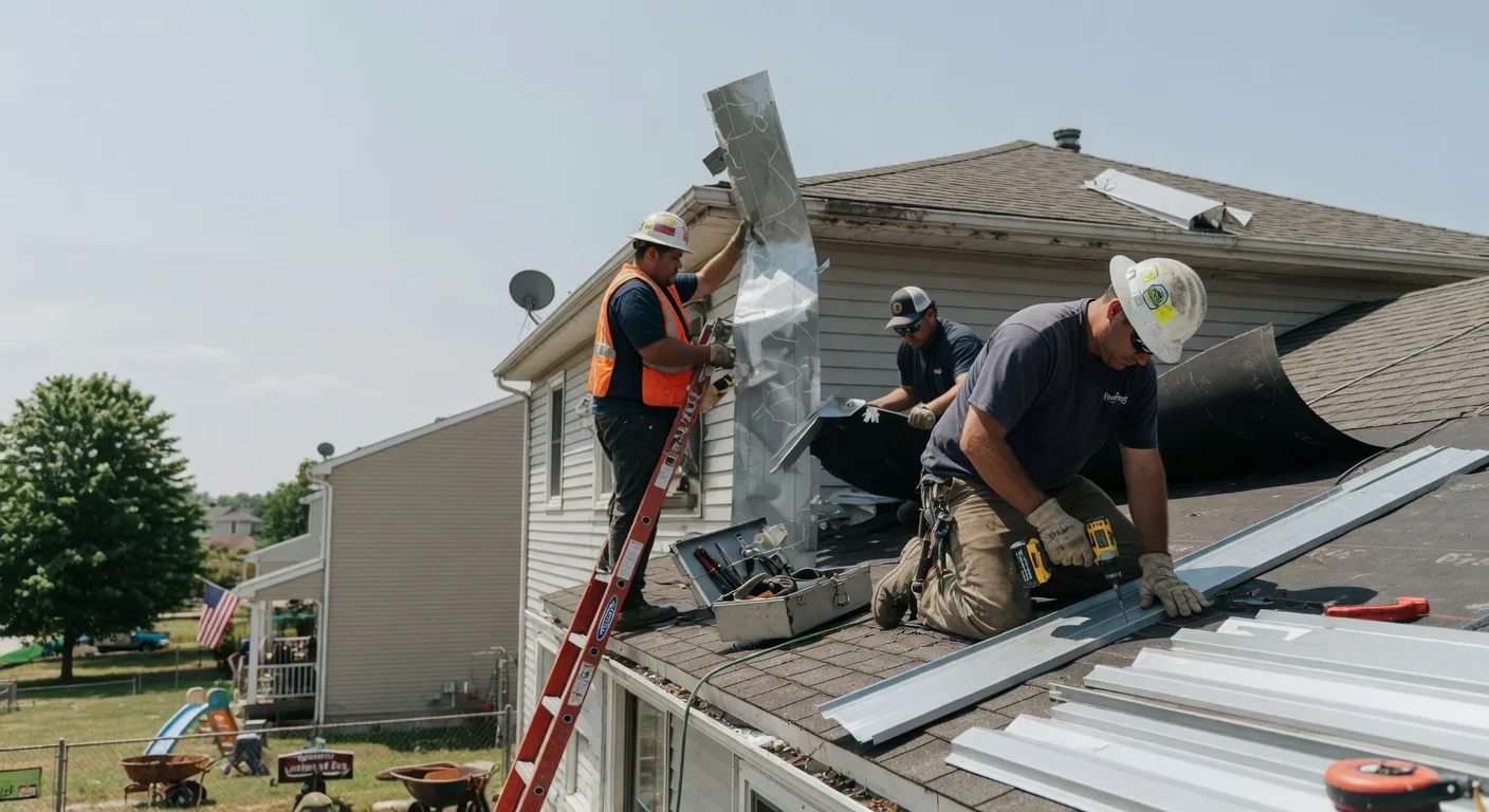 Storm Damage Metal Roof Repair in Beallsville, PA